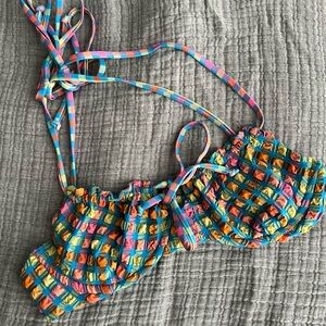 Riot swim checkered top